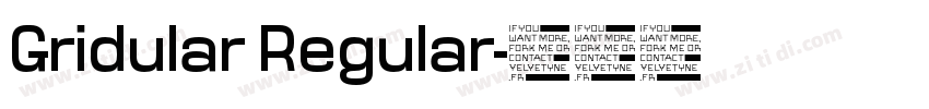 Gridular Regular字体转换